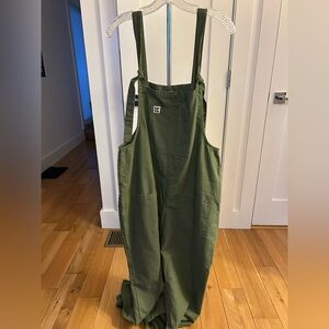 Lucy and Yak Los Dark Olive Green Organic Cotton Overalls